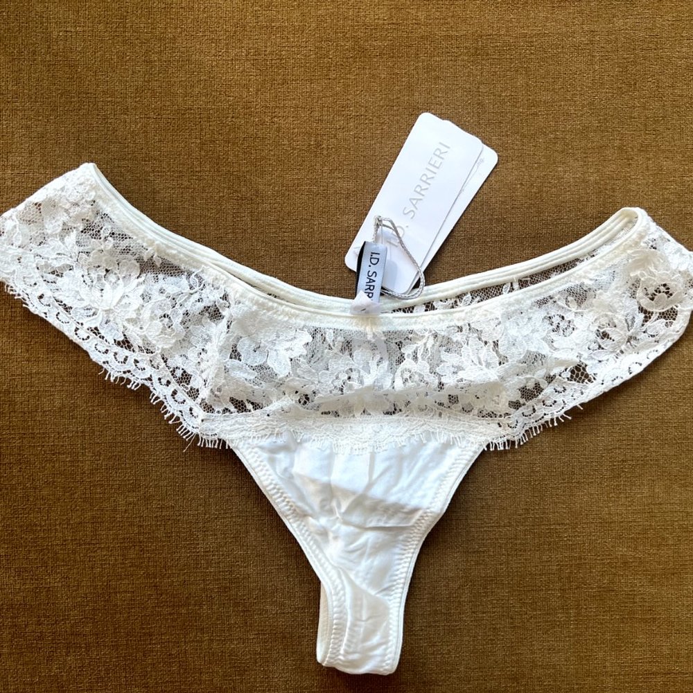 ID Sarrieri - Ivory Silk blend/Lace String - Sz 1 (S) - BNWT